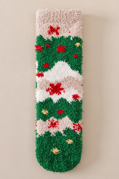 Unisex Winter Christmas Coral Fleece Warm Sleep Mid Socks