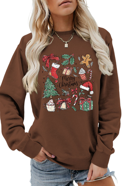 Women Winter Merry Christmas Gift Graphic Sweatshirt