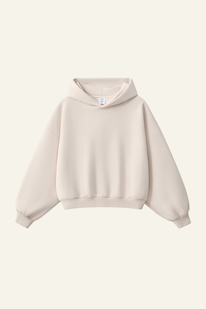 Men's Streetwear Cropped Drop-Shoulder Hoodie