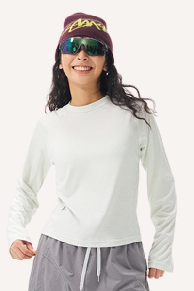 Women‘s COOLMAX LYCRA Wicking Quick Dry Paneled LS Tee