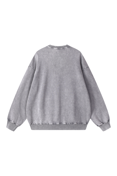 Men Fall Clothing 360G Snow Wash Crewneck Sweatshirt