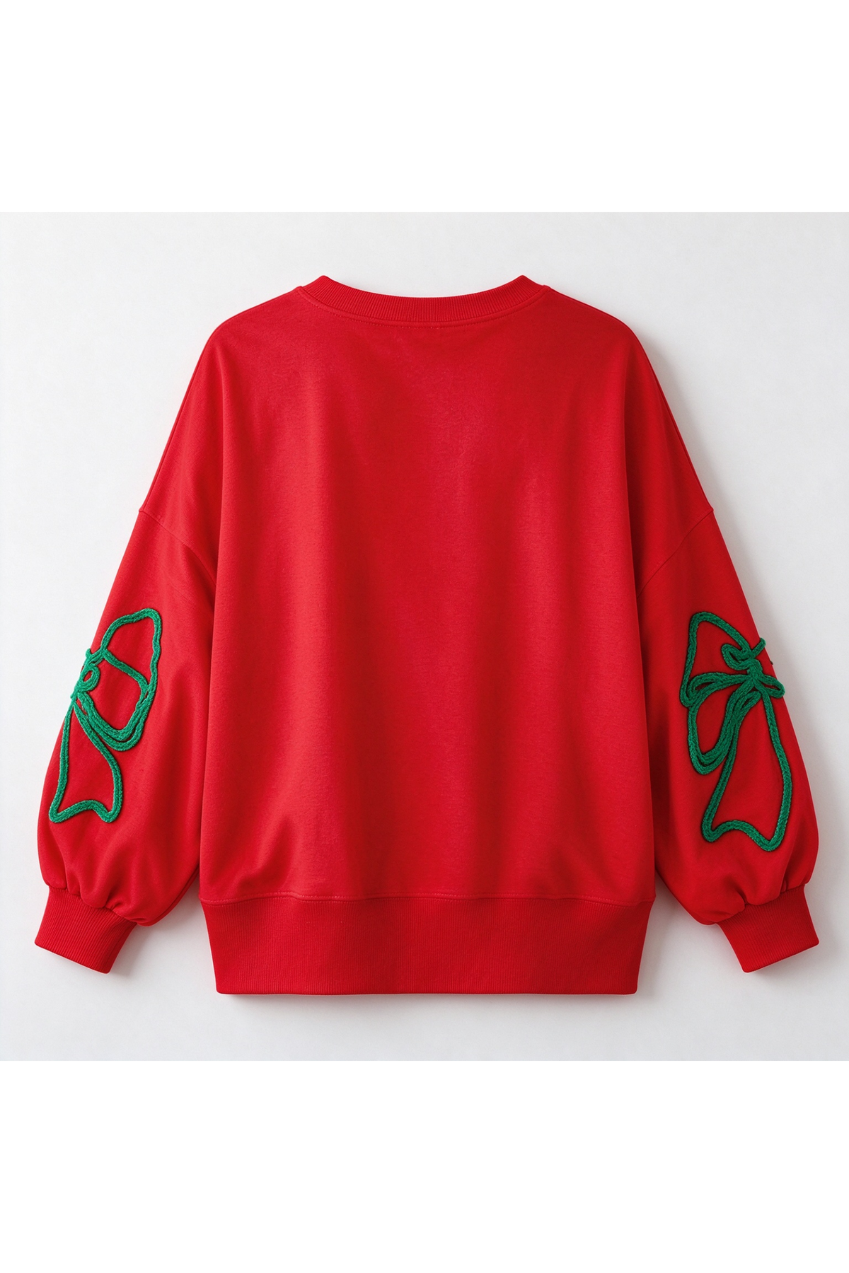 Women's Fall Christmas Bow Graphic Long Sleeve Sweatshirt