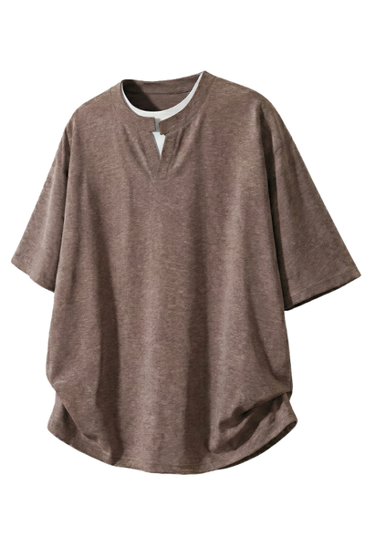 Men's Summer Mock Layer Asymmetric Loose Street Tee