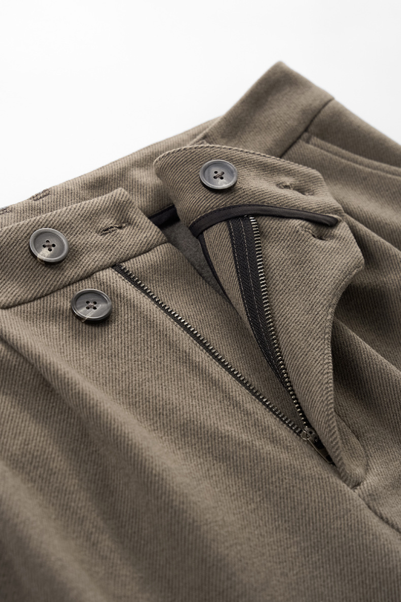 Men's Streetwear Double-button Placket Trousers