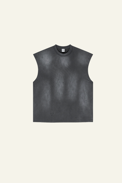 Women's Oversize Vintage Gradient Cotton Sleeveless T-shirt