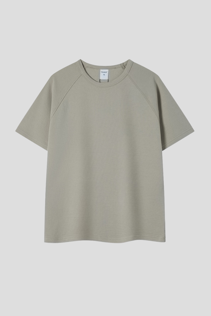 Men's 300g Cotton Raglan Stitch Texture Tee