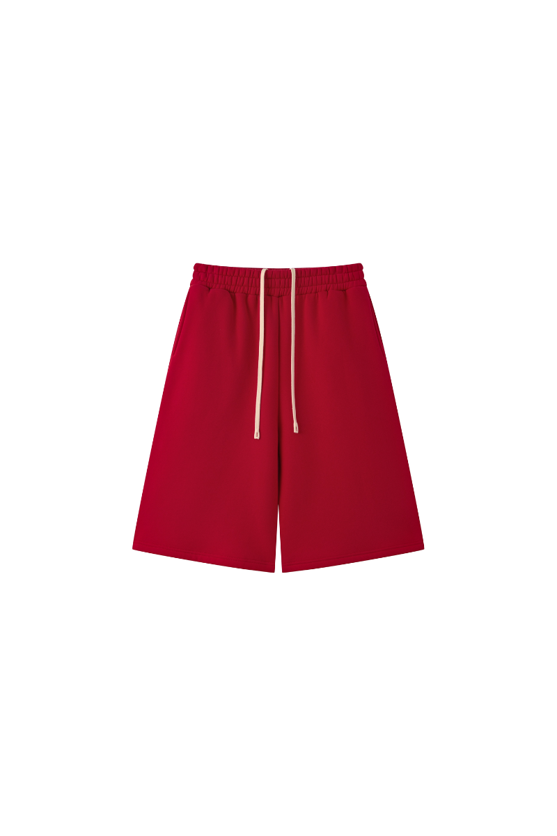 Men Fall Clothing Fleece Lined Drawstring Five Inch Shorts