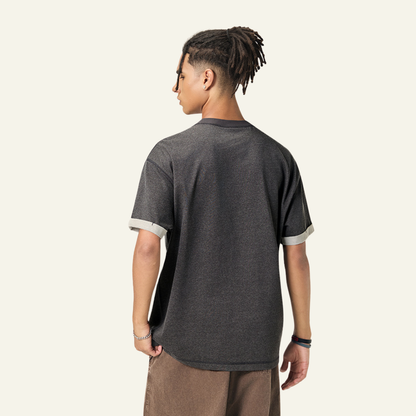 Men's Color-blocked Base Layer Short-sleeved T-shirt