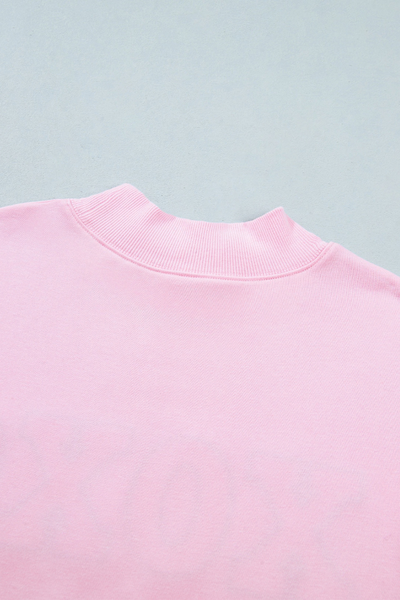 Women's Valentine Letter Print Crew Neck Loose Sweatshirt