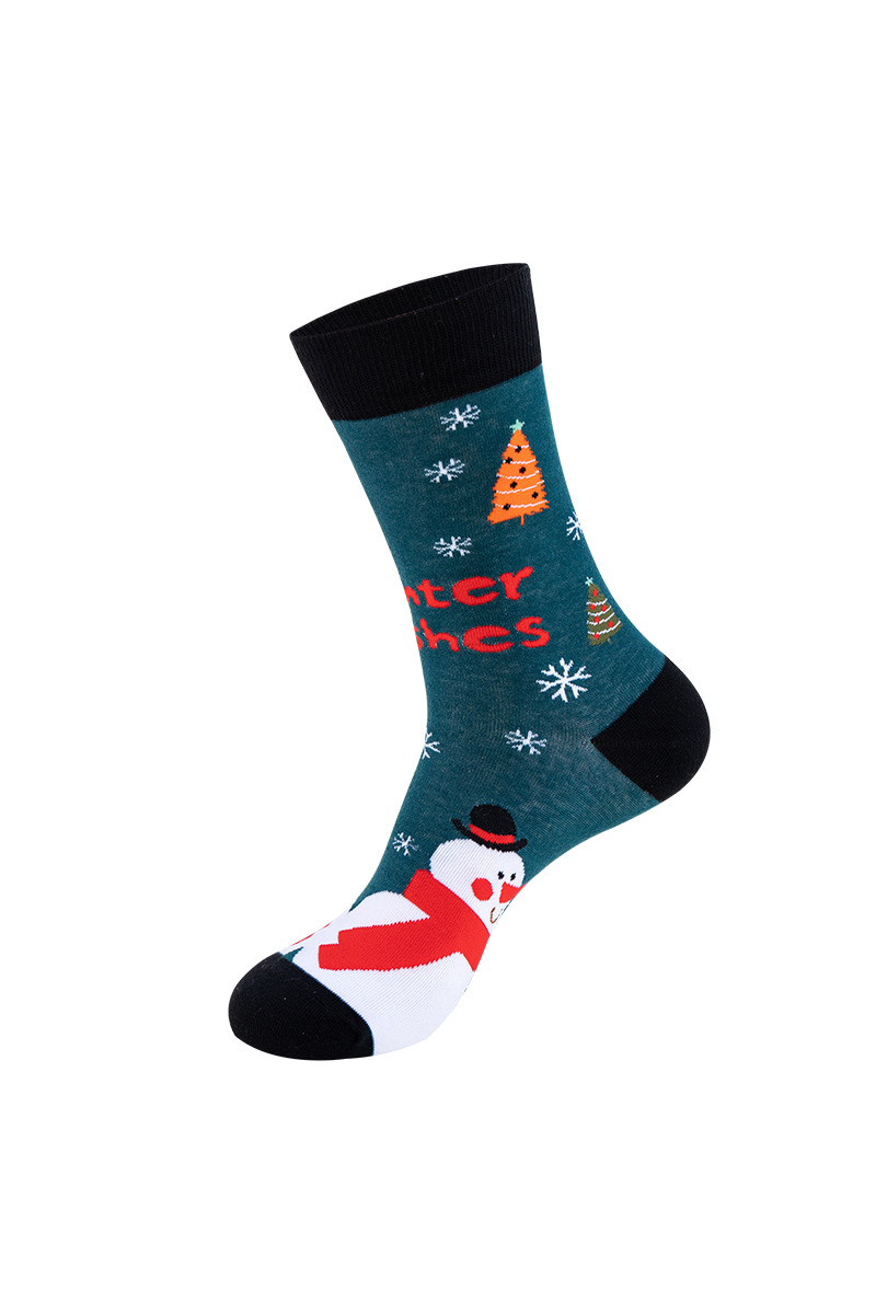 Unisex Fall Winter Festive Cartoon Christmas Crew Socks