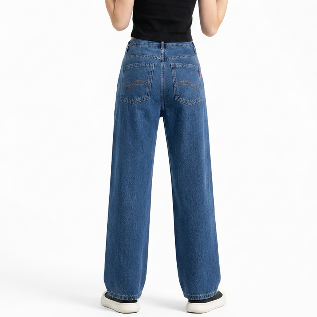 Women's High Waist Soft Straight Leg Jeans