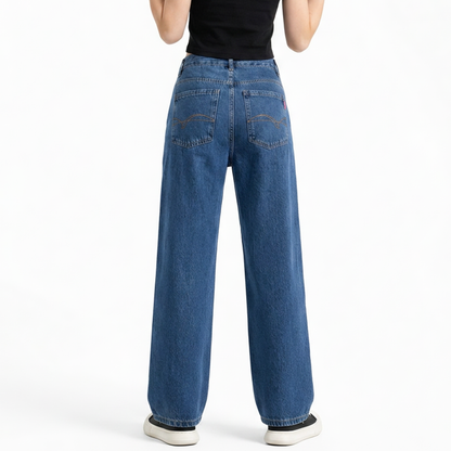 Women's High Waist Soft Straight Leg Jeans