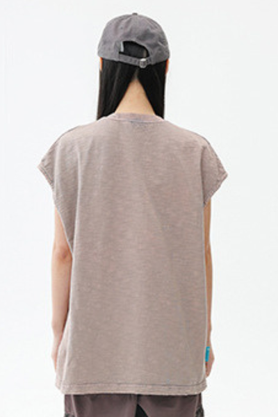 Unisex Heavy Washed Retro Crewneck Oversized Reflective Tank