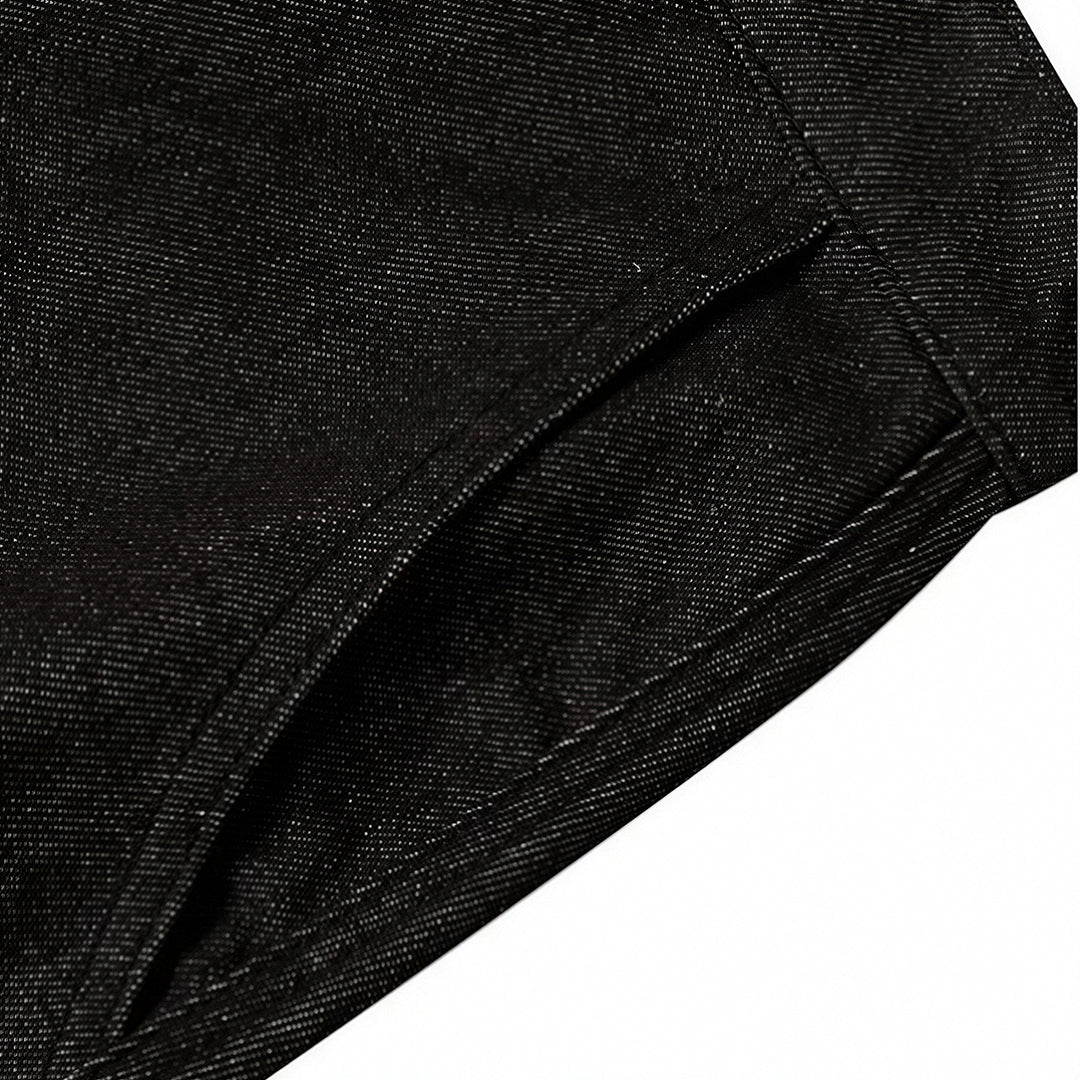 Men's Summer Solid Color Loose Wide-Leg Denim Shorts