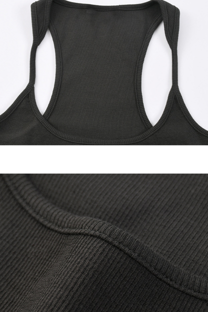 Women's Summer 265g Solid SKM Shaping LowNeck Spaghetti Tank