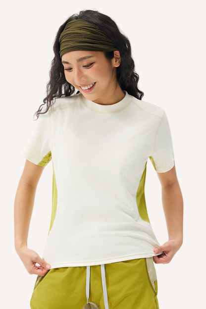 Unisex Outdoor UPF50+ Cooling Wicking Quick Dry Paneled Tee