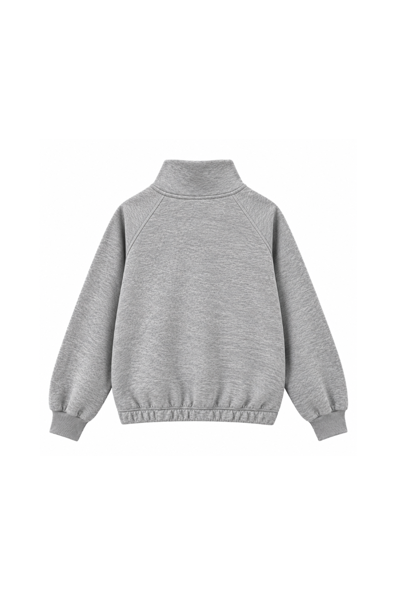 Women Fall Clothing Asymmetric Zip Mock Neck Sweatshirt