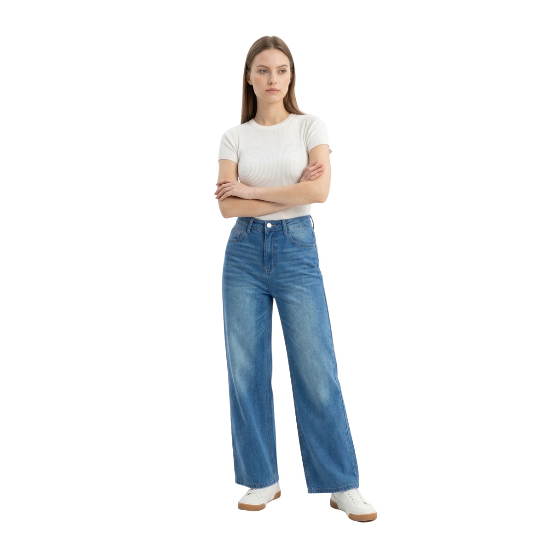 Women's High Waist Wide Leg Jeans