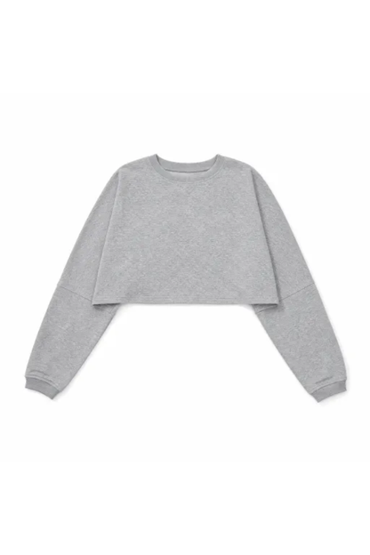Women Spring Lightweight Cropped Drop Shoulder Workout Top