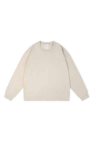 Unisex 305g Heavy Cotton Loose Crewneck Long Sleeve Tee