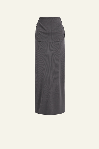 Women's Ruched Slim Fit Maxi Skirt.