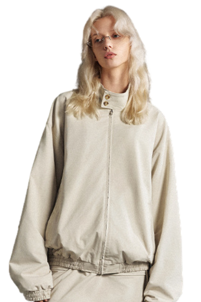 Women's SpringSummer 290g Retro Harrington Double Zip Jacket