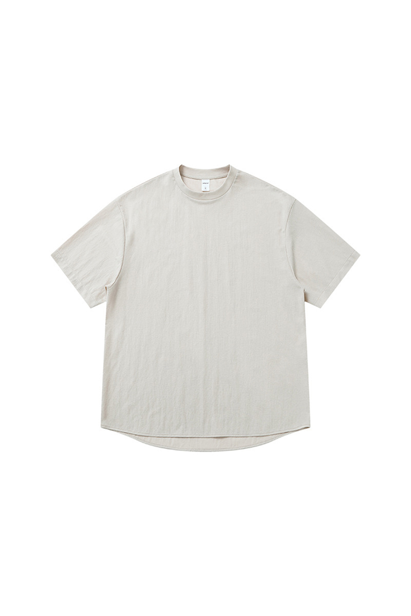 Men's Summer Linen-Blend Old-Money Drop-Shoulder T-Shirt
