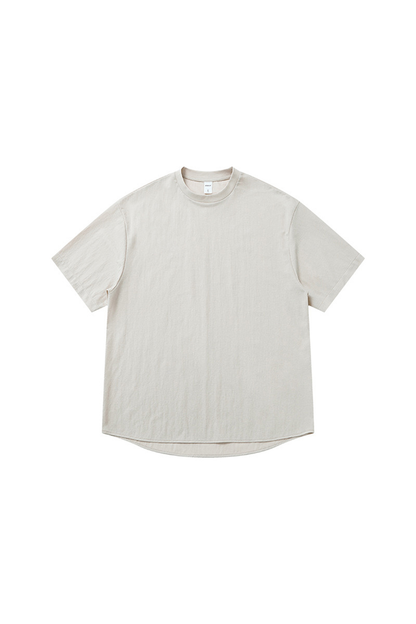 Men's Summer Linen-Blend Old-Money Drop-Shoulder T-Shirt