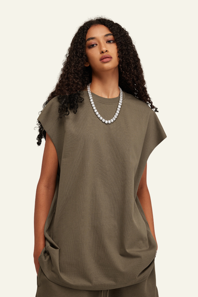 Women's Streetwear Heavyweight Cotton Sleeveless Top