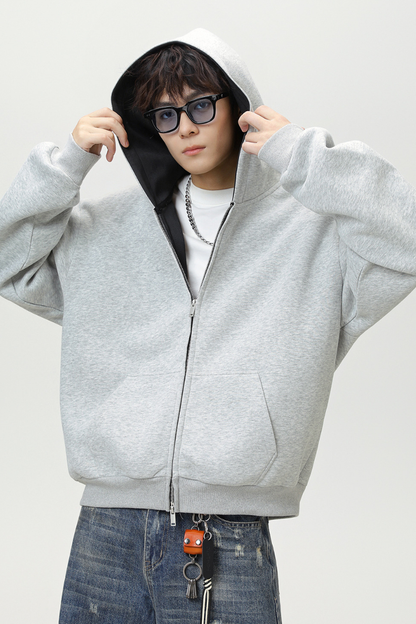 Men's Fall 380g Heavy Contrast Lining Boxy Hoodie