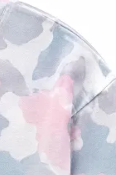 Women Fall Clothing Plus Size Pastel Camo Sweatshirt