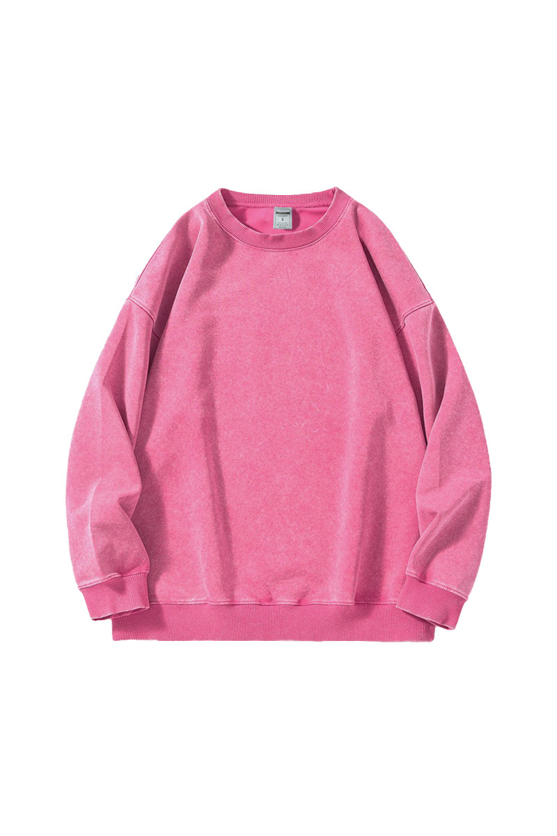 Women Fall Clothing Heavyweight Vintage Washed Sweatshirt