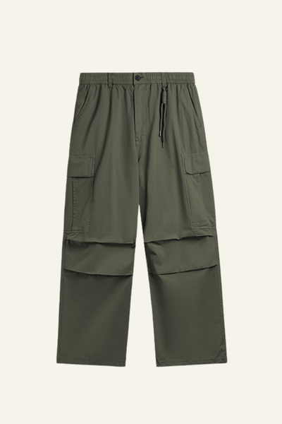 Men's Streetwear Washed Cotton Side Pockets Cargo Pants