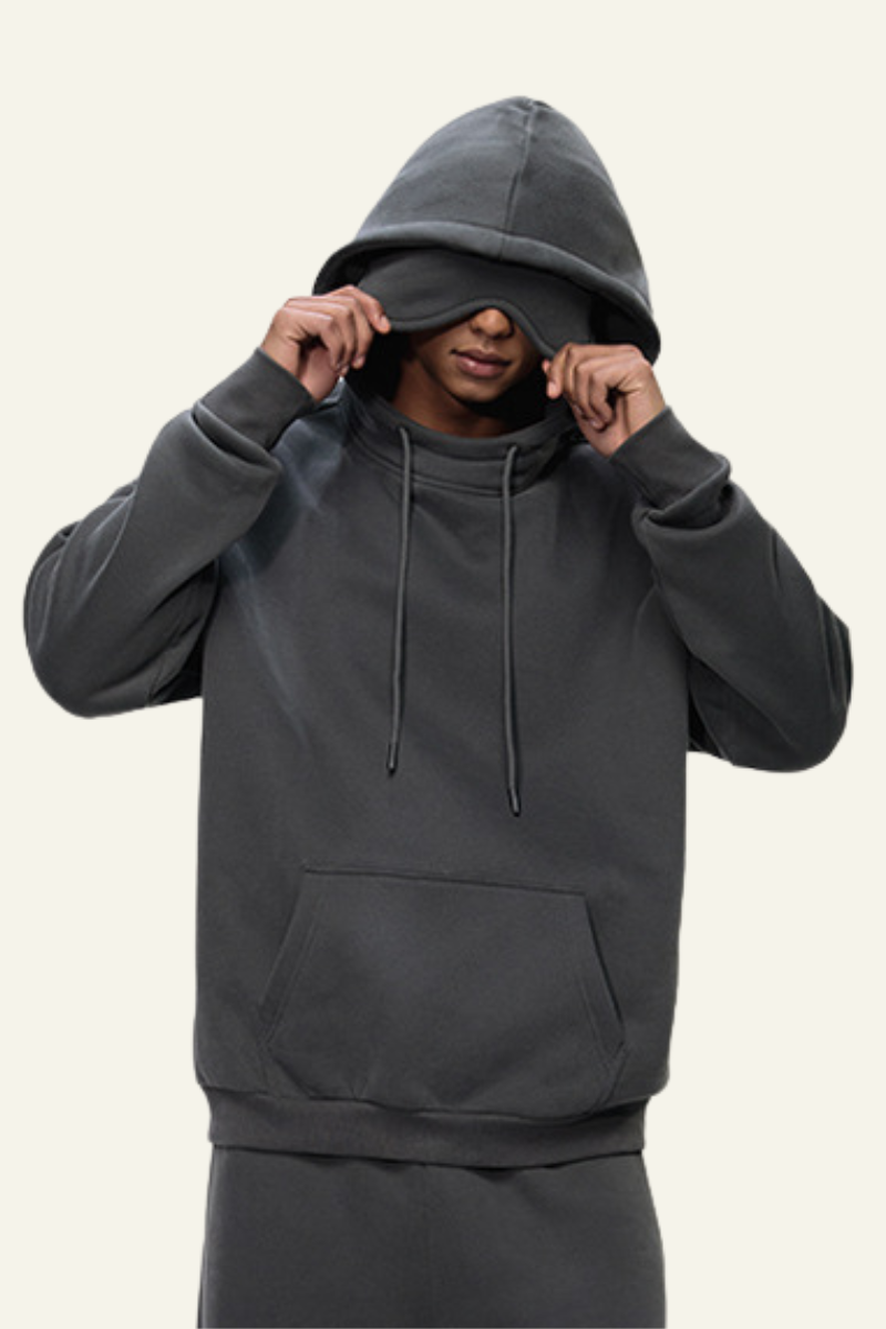 Men's Eye Mask Version With Fleece-Lined Hoodie.
