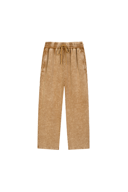 Men's Fall Snow-Wash Straight-Leg Cotton Sweatpants