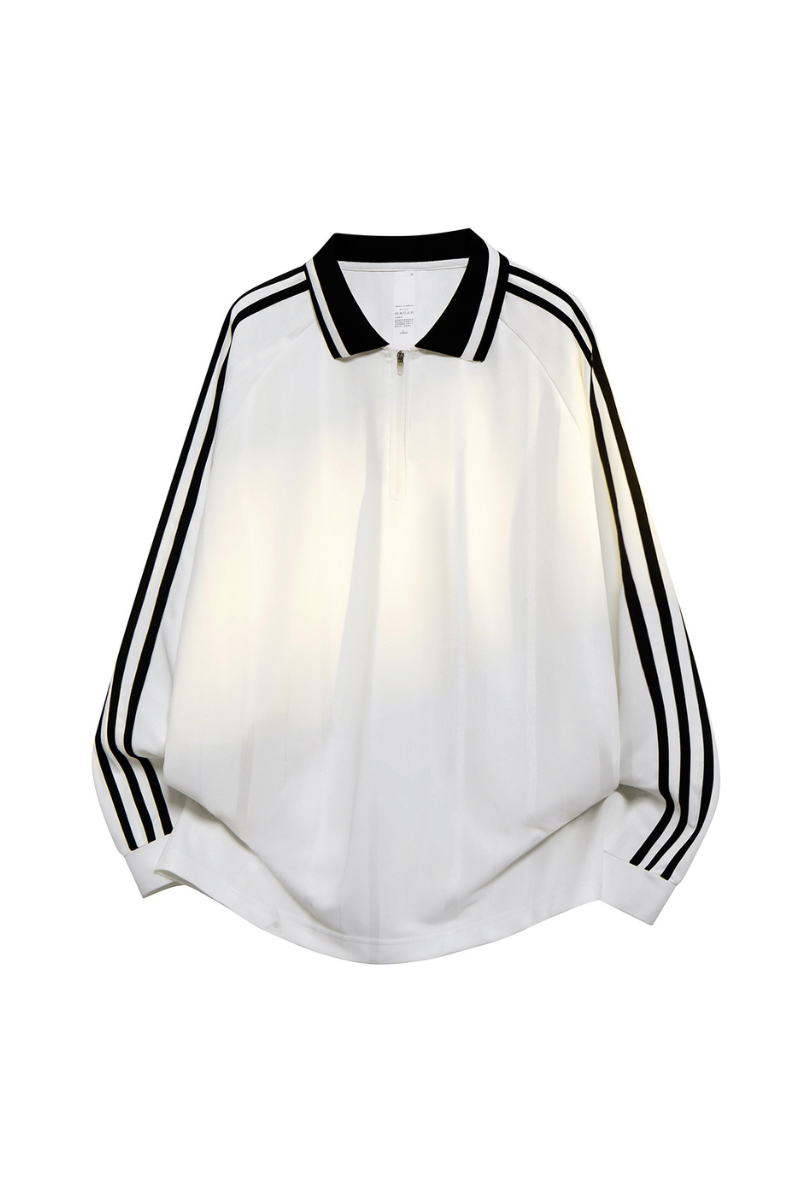 Men's Fall Retro Half-Zip Game-Day Long-Sleeve Polo