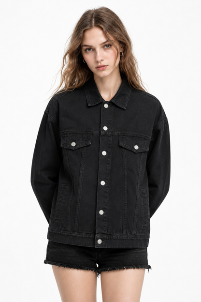 Women's & Unisex Oversized Washed Denim Jacket
