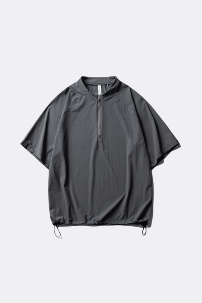 Unisex Half Zip Loose Wicking Cooling Quick Dry Tee