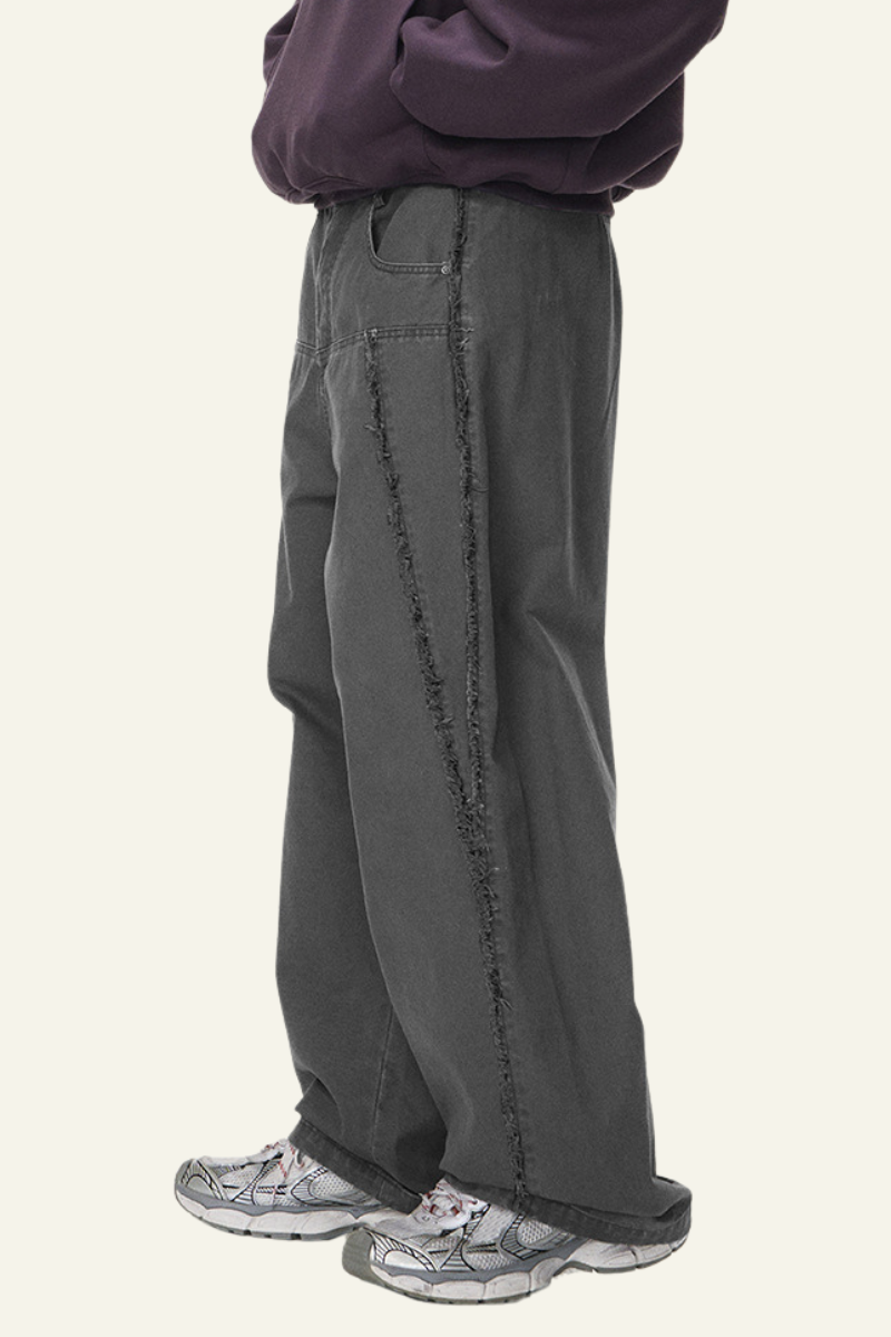 Men's  Cotton Streetwear Distressed-style Vintage Pants