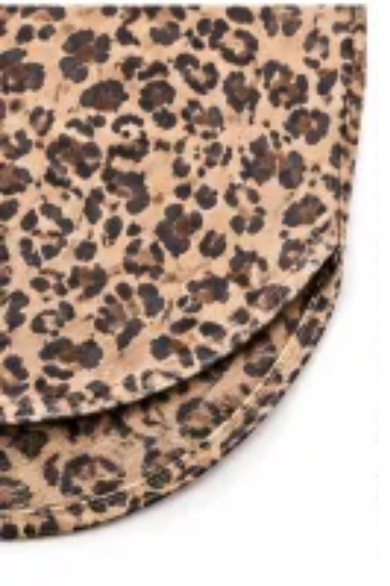 Women Fall Clothing Oversized Leopard Print Shirt Jacket
