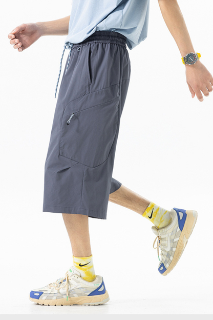 Unisex Summer Straight 7/8 Waterproof Cargo Quick Dry Shorts