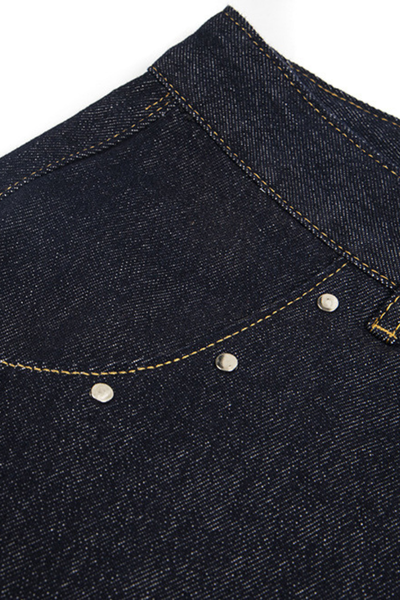 Unisex Summer Plaid Belt Barrel-Leg Cotton Denim Jeans