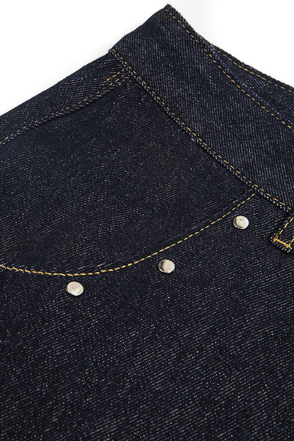 Unisex Summer Plaid Belt Barrel-Leg Cotton Denim Jeans