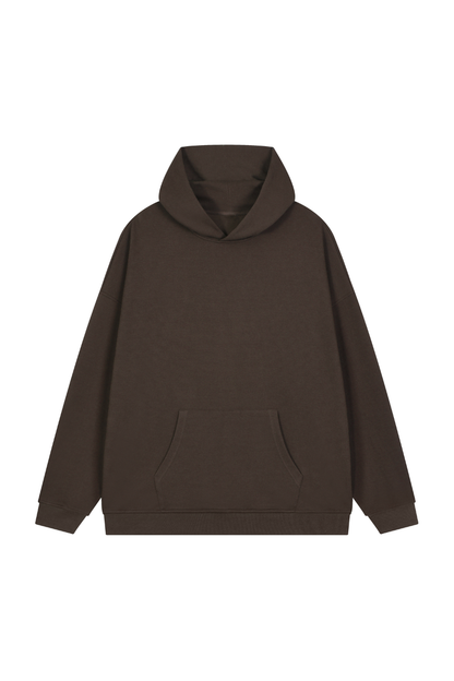 Women's Fall Waffle-Texture Drop-Shoulder Pullover Hoodie