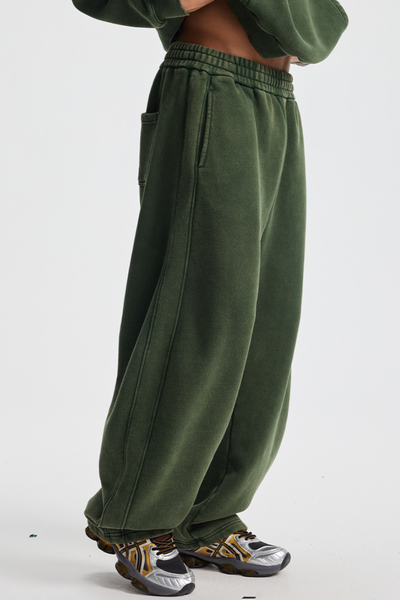 Men's Streetwea Distressed Curved-Blade Sweatpants