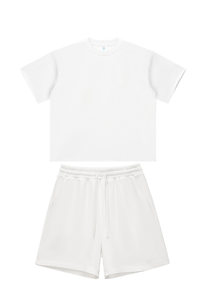 Men's American Washed Spray Bright Tee & Shorts Set