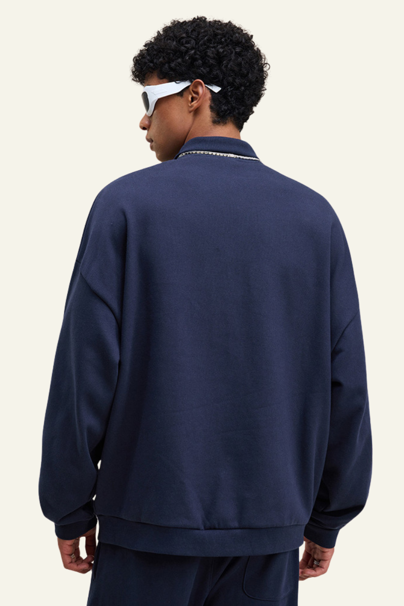 Men's Stand-Collar Pullover Hoodie