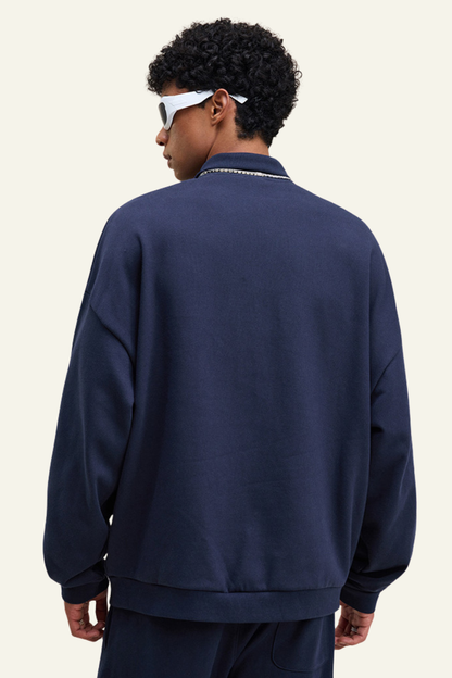 Men's Stand-Collar Pullover Hoodie