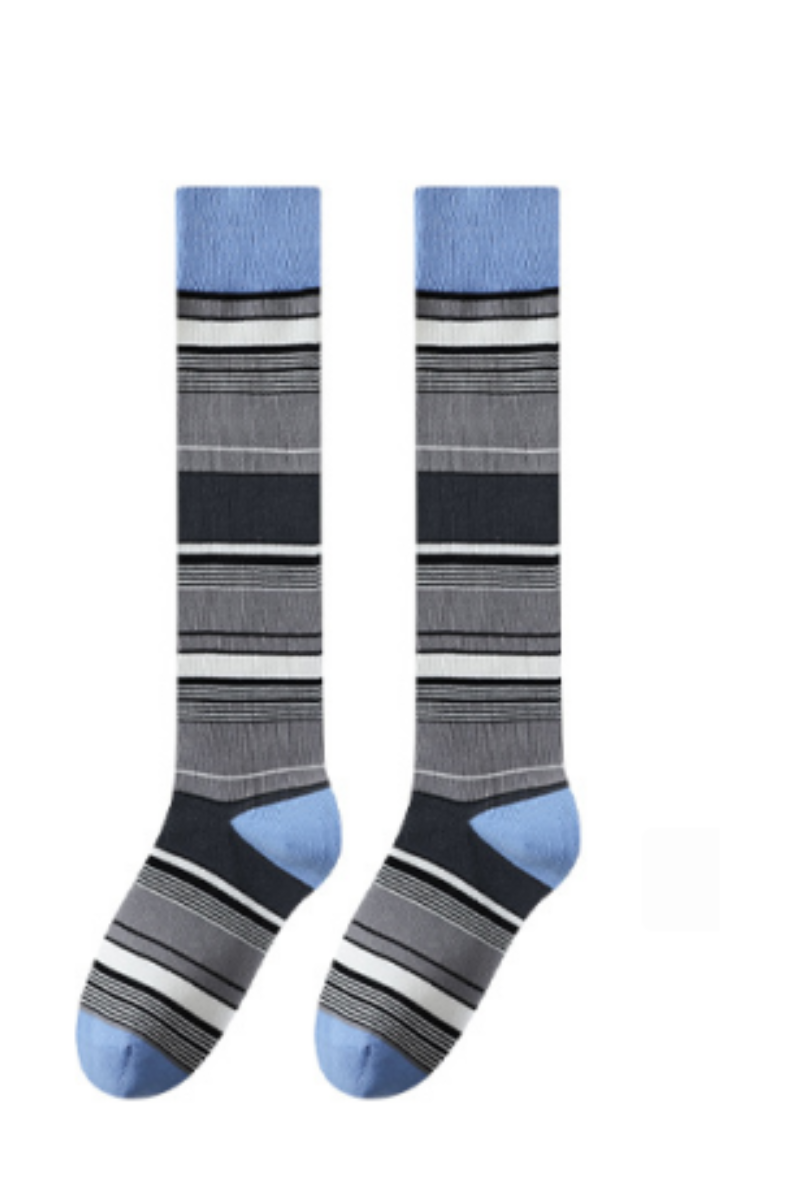 Unisex Fall Vintage Compression Striped Knee-High Socks