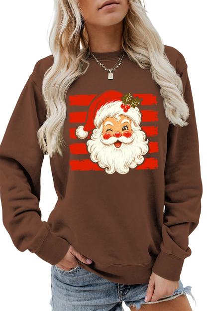 Women Fall Clothing Christmas Santa Graphic Sweatshirt
